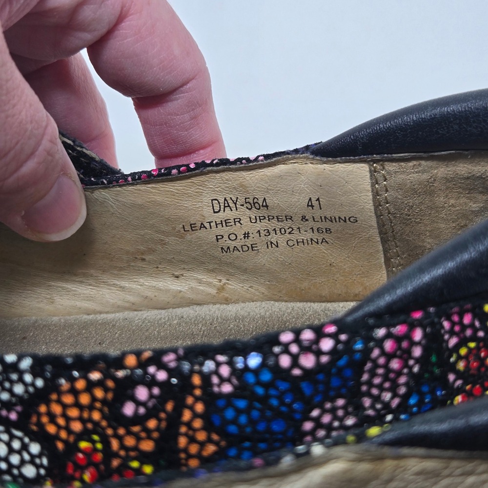 Alegria Dayna Floral Mosaic Mary Jane Shoes Womens 41 Leather Comfort DAY-564 - Picture 7 of 13